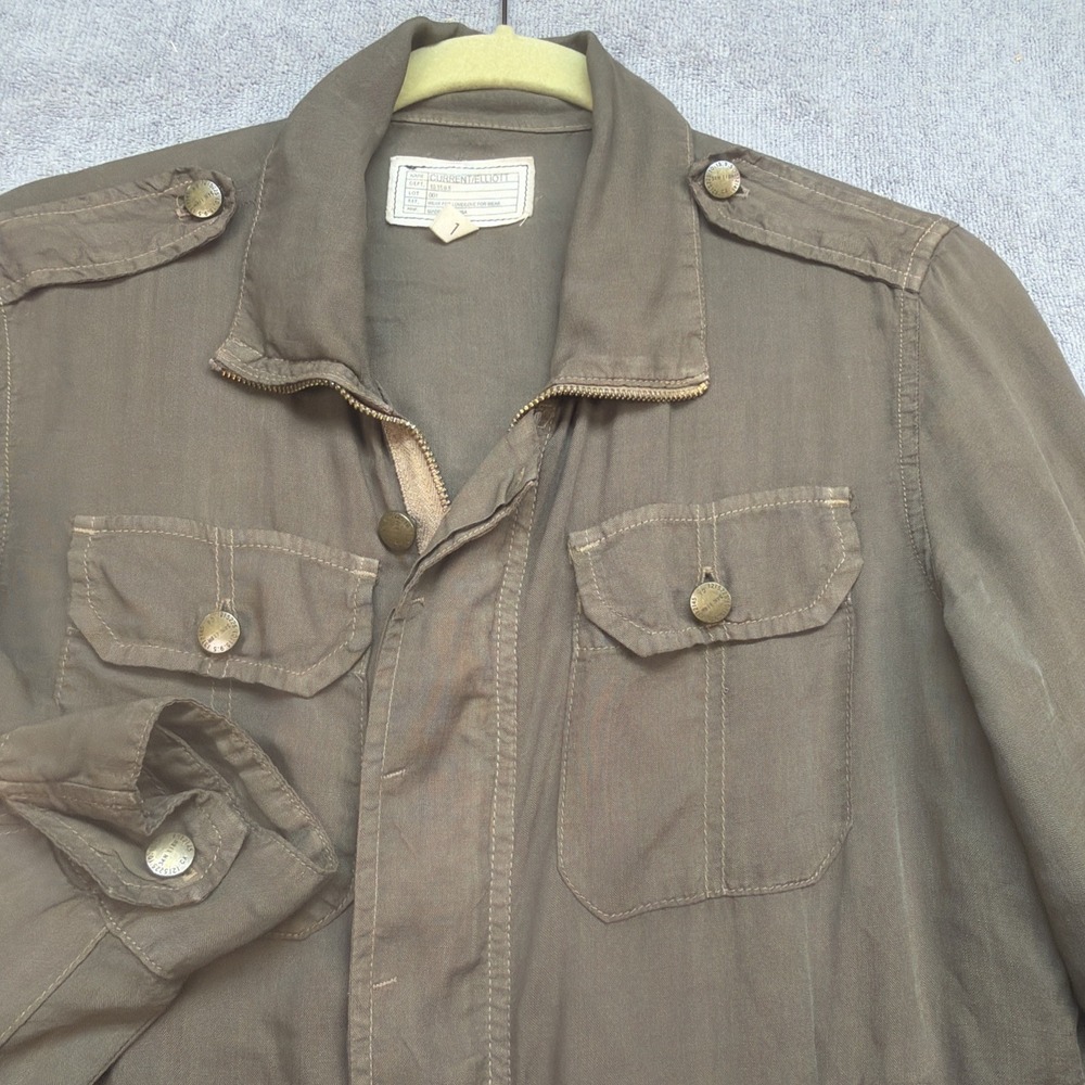 Current Elliott‎ Military Field Jacket Brown Utility Canvas Womens Small